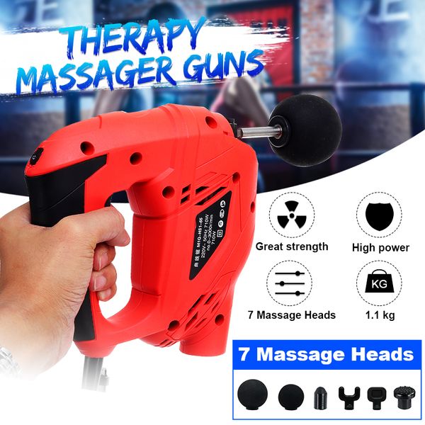 Fitness Muscle Muscle Massage Gun Handheld Cordless Percussive Vibração Terapia Tecido Massager Massager Massagem Massagem Emagrecimento Y190722