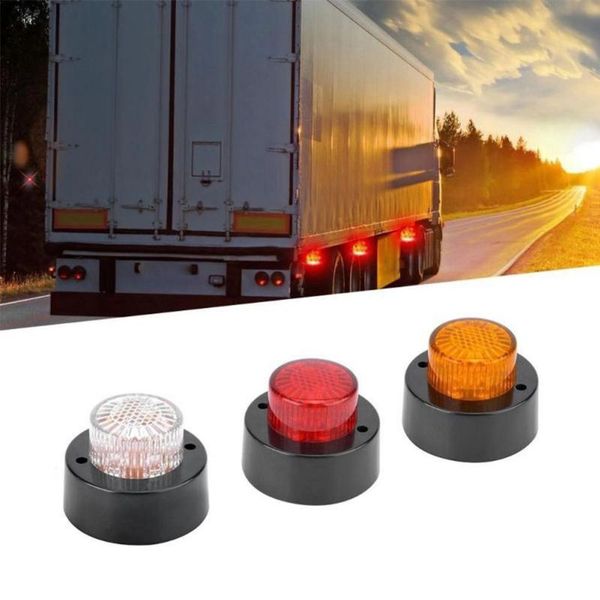 

5 pcs truck round side marker dc 10-30v lights 5 leds cylindrical lights round car styling vehicle parts accessories