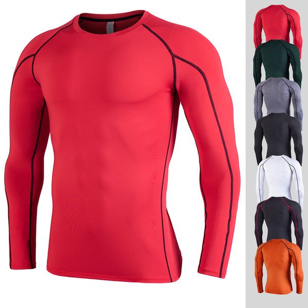 

mens training slim long sleeve t-shirts letter print tshirts homes running jogger active tshirts breathable spring clothing, Black;blue