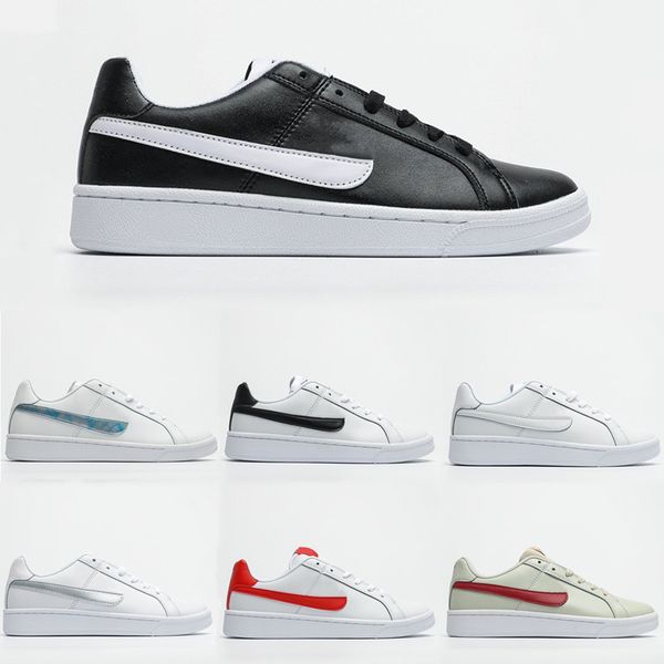 

2020 new court royale small white shoes sports leisure low-shoes men women black white red size 36-44