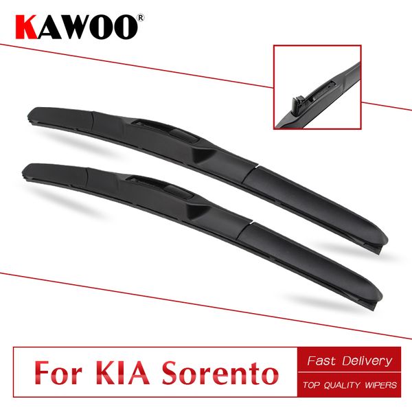 

kawoo for kia sorento car soft natural rubber clean the windshield wipers blades model year from 2002 to 2017 fit u hook arm