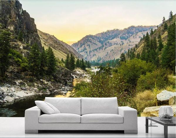 

3d wallpaper custom p murals american idaho salmon salmon river valley north american landscape background wall wallpaper for walls 3 d