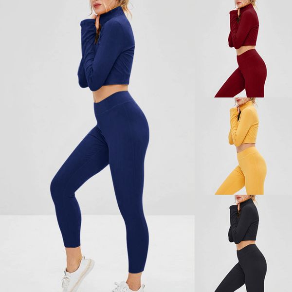 

women sport set zipper tracksuit short high waist leggings gym running fitness set female gym sportswear mujer yoga, White;red