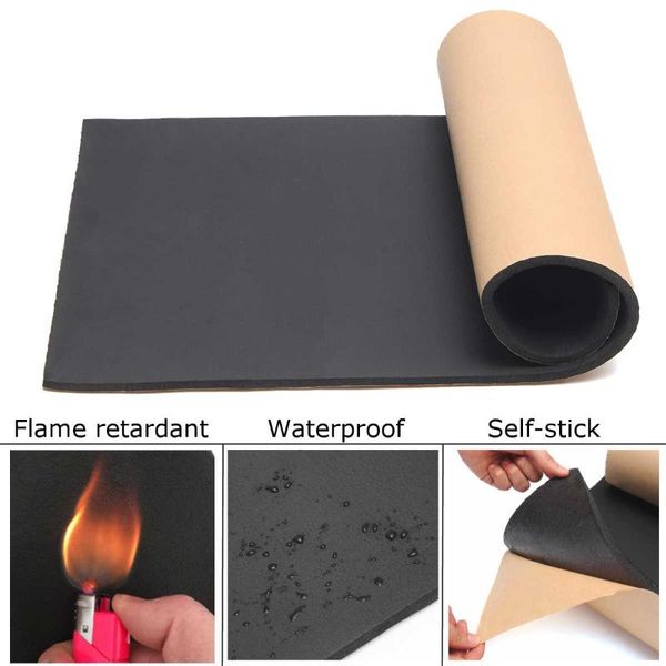 

self adhesive closed cell foam sheets soundproof insulation home car sound acoustic insulation thermal 1m x 50cm x 10mm thick