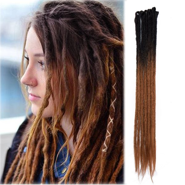 2020 Handmade Reggae Hip Hop Dreadlocks Extensions Gradient Color