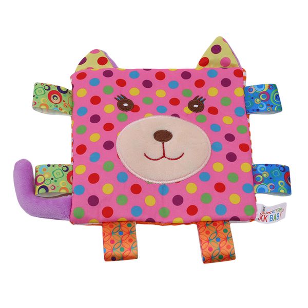 

colorful newborn baby cotton towel grasping soft baby hand towel comforting doll infant toys rattle toys