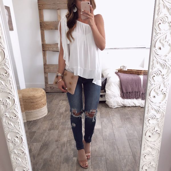 

summer color one shoulder 220151 chiffon shirt loose ruched solid inclined ship women clothes drop shoulder shirt gqkfo, Black
