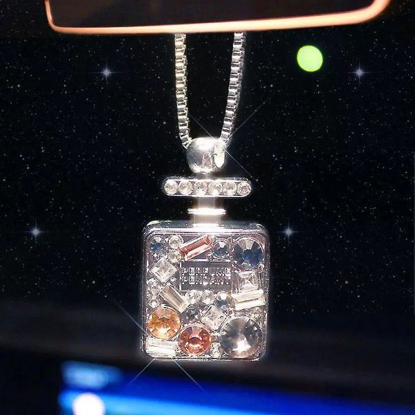 

christmascrystal wishing bottle blessing automobile rearview mirror hanging safe blessing car pendant souvenir gift