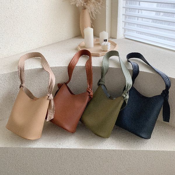 

2019 korean new pattern bucket package kink decoration bow child and mother package single shoulder handbag