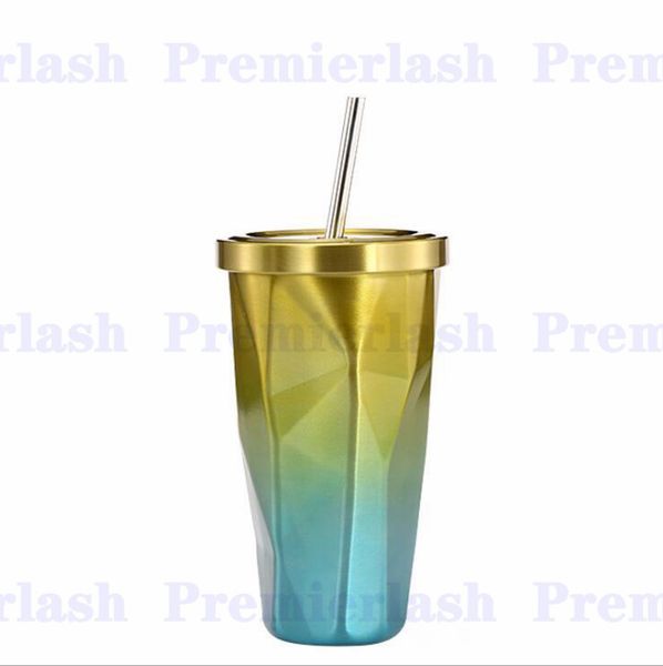 

2019 vacuum insulated travel coffee mug stainless steel tumbler sweat coffee tea cup thermos flask water bottle straw cup