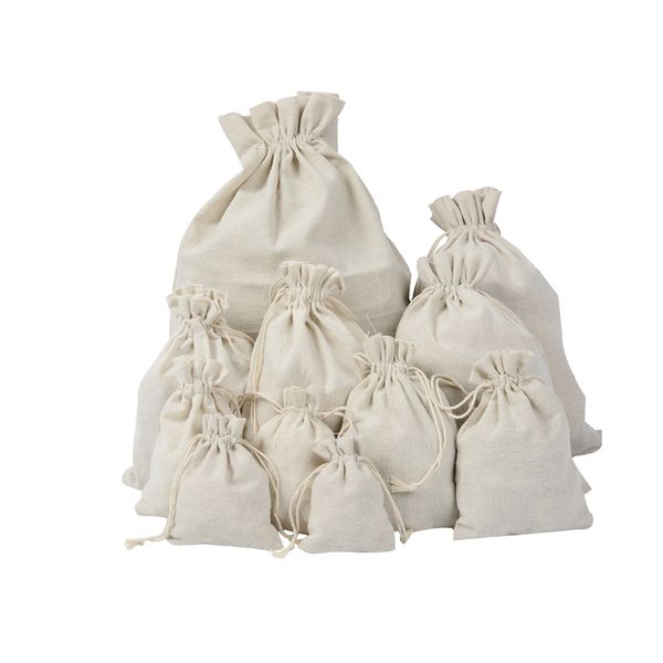 

drawstring bag shopping bag cotton cotton linen storage package bags small coin purse travel women cloth gift pouch