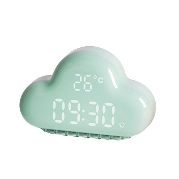 

cloud digital alarm clock touch control usb rechargeable sound control electronic temperature calendar 3d intelligent digital