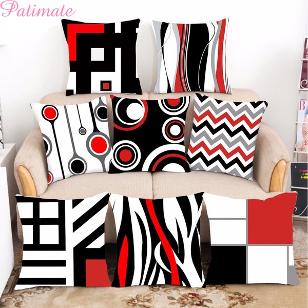 

patimate polyester woven cushion geometric pillow decorative cushion case for sofa home printed throw pillow seat chair
