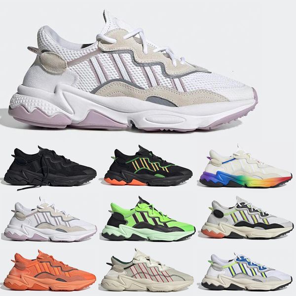 

running shoes pride for ozweego men women cloud white neon green bold orange halloween oil core triple black trainer sports sneakers 36-45