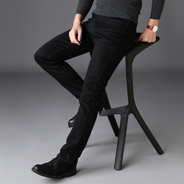 

men classic black jeans homme pantalones hombre men soft biker masculino denim overalls mens pants casual comfortable trousers, Blue