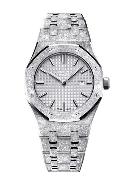 

om royal oak series 67653 quartz movement imported from switzerland relojes de lujo para hombre montre de luxe wristwatches, Slivery;brown
