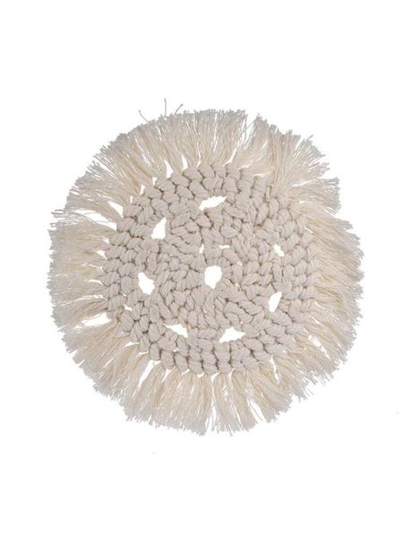 

northern europe pure handmade cotton braid macrame cup pad