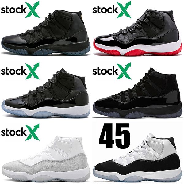

2020 new arrival basketball shoes 11 fashion designer bred 11s jumpman gamma blue cap and gown women rose gold sneakers trainers, White;red