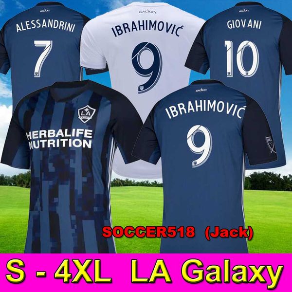 

la galaxy ibrahimovic 2019 away blue soccer jerseys giovani football shirts alessandrini dos santos maillot de foot lleget beckham white, Black;yellow