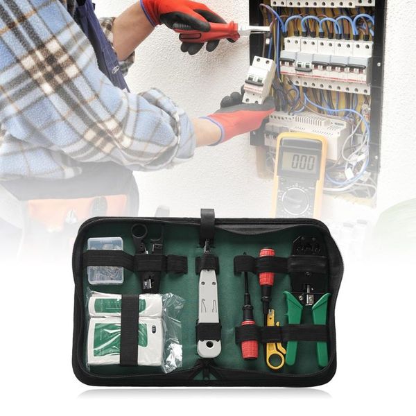 

10pcs/set network clamp wire stripper cable cutter with screwdriver tools wire cutter cut pliers hand tools 2020 new arrival