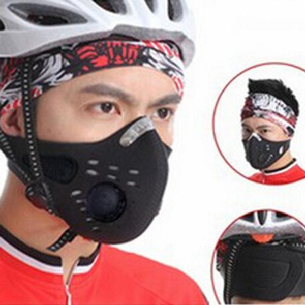 

anti-pollution city cycling face mask mouth-muffle dust mask bicycle sports protect road cycling cover protective, Black