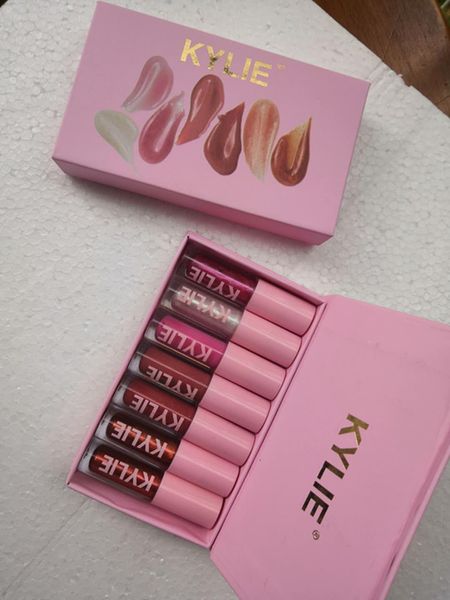 

Dropshipping Новый Горячий Макияж 2018 Рождественское издание 7 шт. / Компл. High Gloss 7 цветов