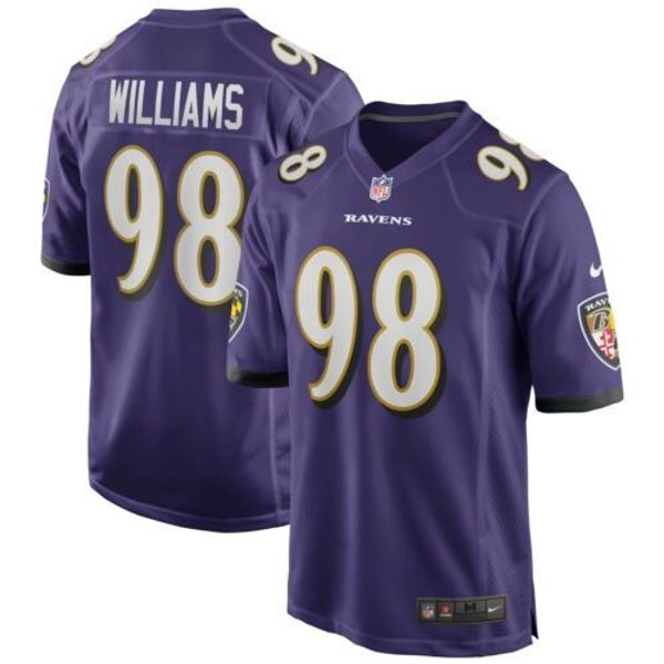 

brandon williams #98 men's xs-5xl stitched football jerseys, Gray