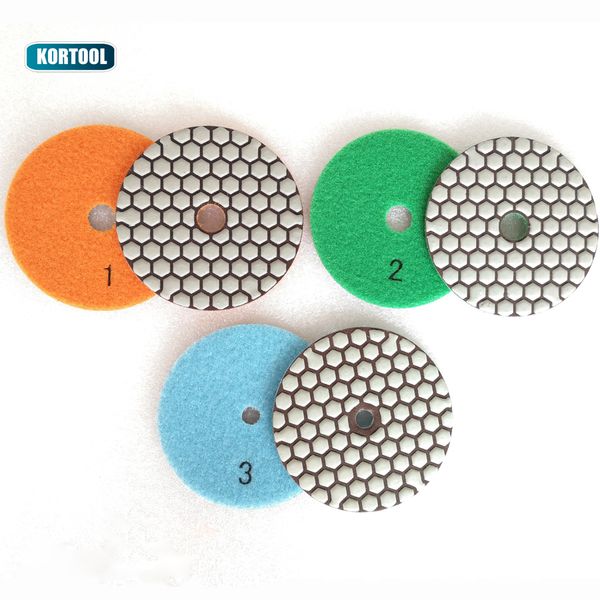 

3 steps dry polishing pad sharp type flexible diamond polishing pad for granite marble stone sanding disc