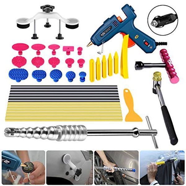 

40pcs tools body car removal glue hammer kit auto pdr paintless puller dent lifter dent slide remover hand tool set