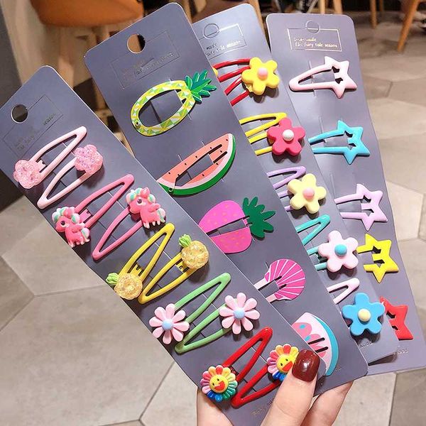 

10-20pcs children cute color hair clip kids headwear drop-shaped clip cute baby girl women hairpin hair accessories, Slivery;white
