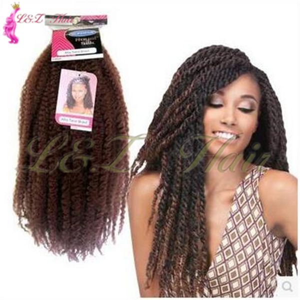 2020 Marley Ombre Afro Kinky Kanekalon Synthetic Braiding Hair 18