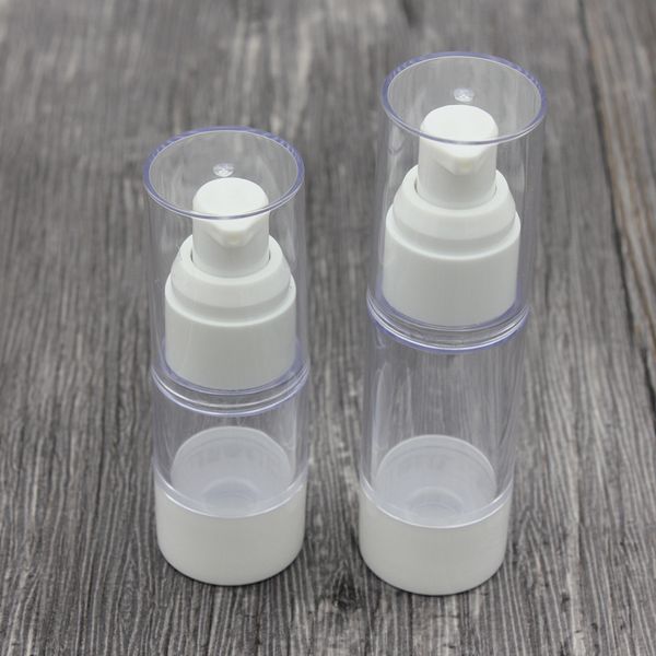 

50ml 30ml 15ml sub bottling clear airless lotion bottle portable refillable vacuum bottles for travel cosmetic packaging