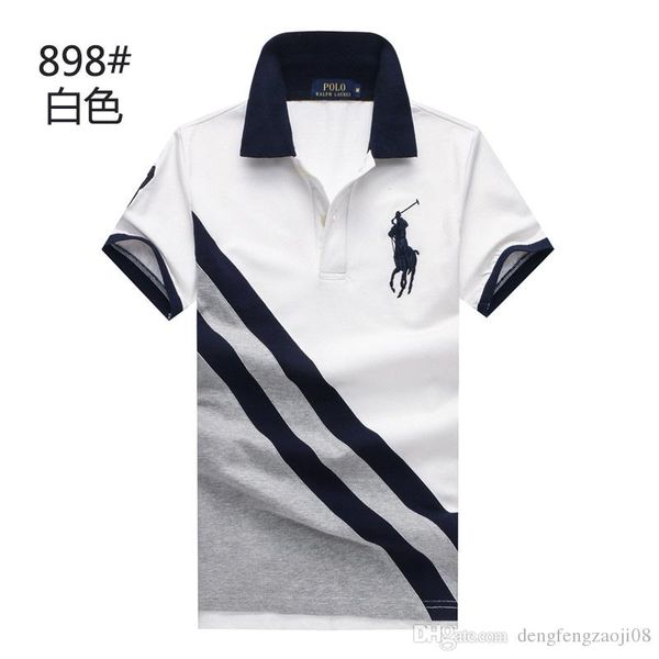 

ralph polos mens business leisure shirt men ralph embroidery lauren breathable shirt classic brand polo fashion new polo crown, White;black