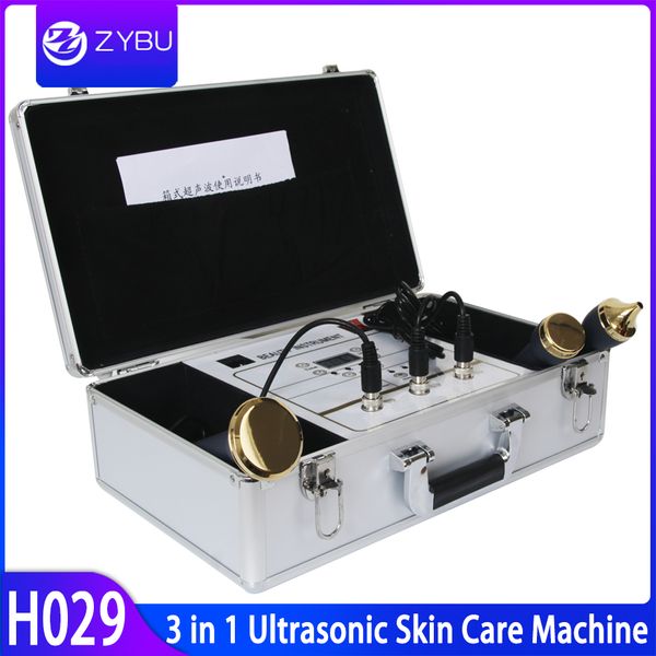 1Mhz 3MHz Low Frequency Ultrasonic Beauty Therapy Massager Cuidados com a pele Face Lift rugas remoção ultra-som Facial Spa beleza máquina