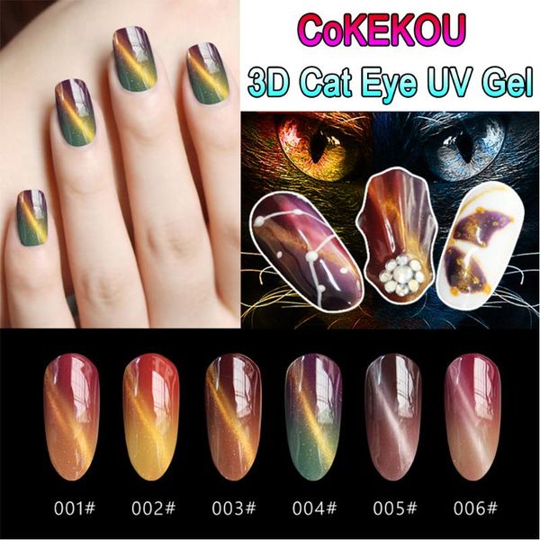 

15 ml magnet 3d cat eye uv gel polish glitter varnish temperature color changing long-lasting nails gel polish lacquer, Red;pink