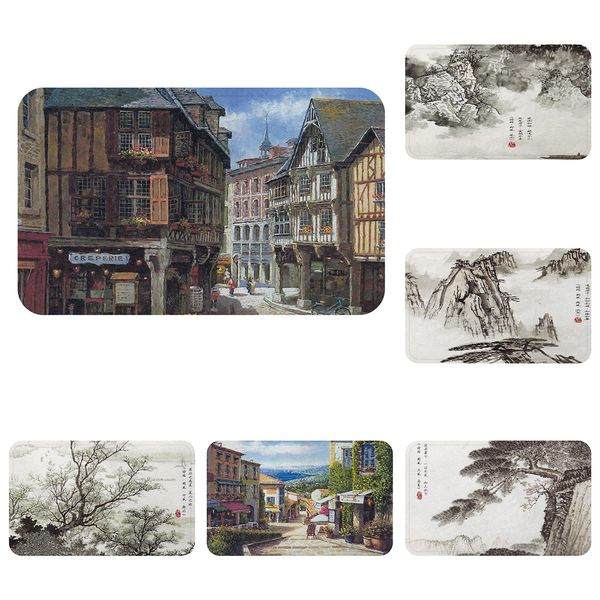 

vintage landscapes paintings cool mat bath carpet decorative anti-slip mats room car floor bar rugs door home decor gift