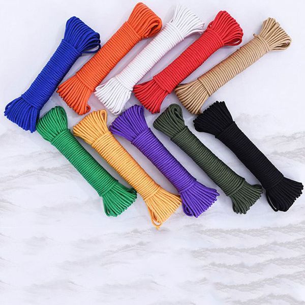 

yarn 2021 2mm rope parachute cord camping clothesline survival, Black;white