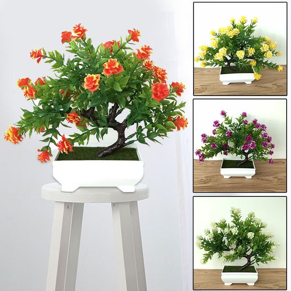 

rosy rose plastic artificial plant simulation flower fashion beautiful ornament livingroom office balcony
