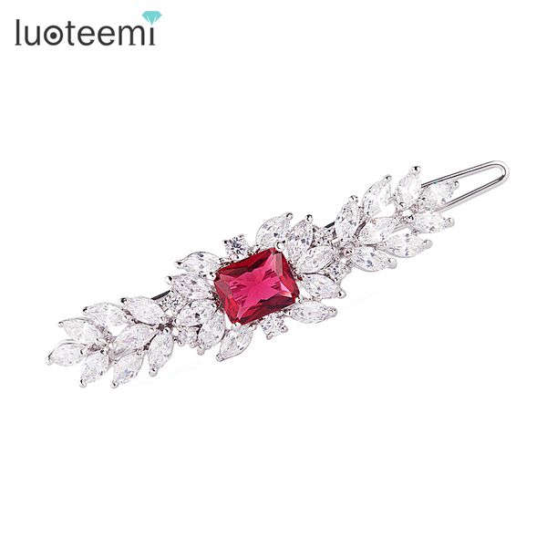 

luoteemi luxury style fashion cute cubic zirconia jewelry bridal wedding hair pins hair accessaries factory sale, Golden;white