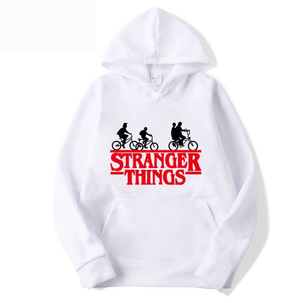 

men hoodies designer mens sweatshirt cool streetwear casual pullover hoodies with stranger thing printing plus size s-3xl, Black