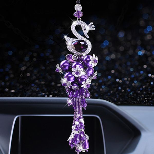 

rearview mirror car interior pendant crystal decoration car pendant charm jewelry beautiful creative lady