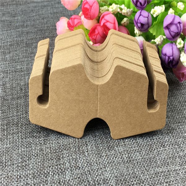 

200 pcs/lot 12*5cm kraft paper creative design jewelry bracelet necklace cards blank package brown display accept custom, Black