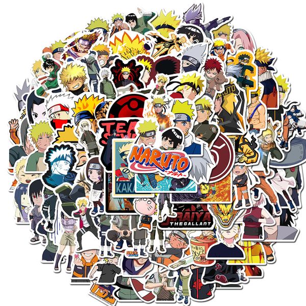 100 Pcs Mixed Car Sticker Japanese Anime For Laptop Skate Pad Bicicleta Motocicleta PS4 Phone Bagagem Decal Pvc Guitar Stickers Frigorífico