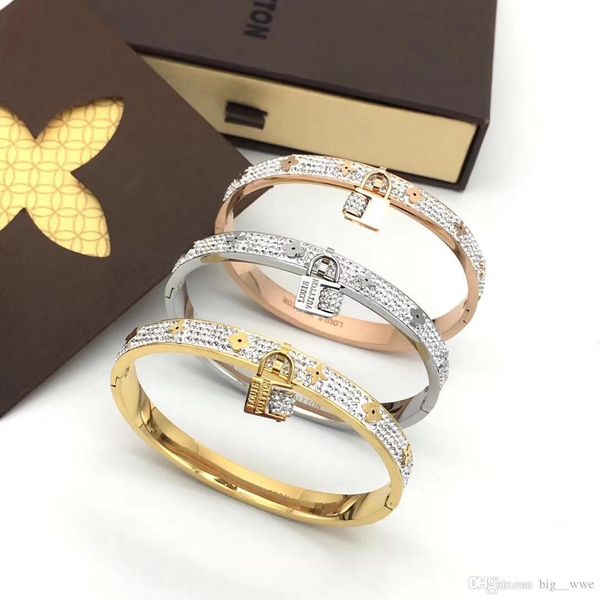 

women new style hard bracelet stainless steel bracelet with box bangle for woman hip hop jewelry nightclub louis men gifts