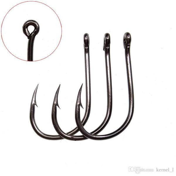 

1000pcs 6#-15# black ise hook high carbon steel barbed hooks fishing hooks fishhooks pesca carp fishing tackle accessories