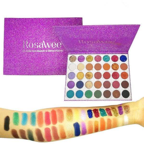 

Ro awee profe ional glitter eye hadow palette 35 color long la ting matte eye hadow makeup palette women beauty co metic gift