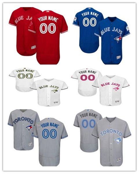 

custom any name number baseball jerseys toronto toronto/bluejays blue jaymen women youth red white high-quality jersey, Blue;black