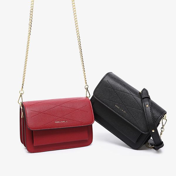 

lady small ck bag woman 2019 texture small black package concise joker chain single shoulder satchel woman luxury handbags exceed fire tide