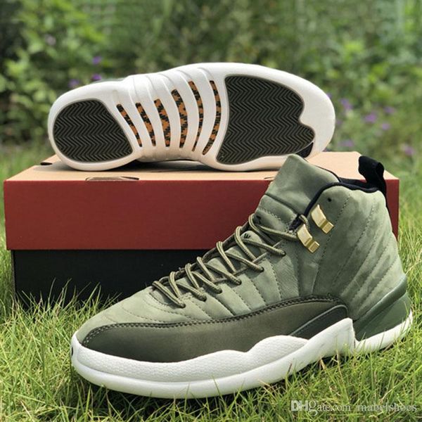 

Upper Graduation Pack Mens Basketball Shoe 12s Green 2019 Newest Designer Fashion Streets Sport Sneaker With Shoebox
