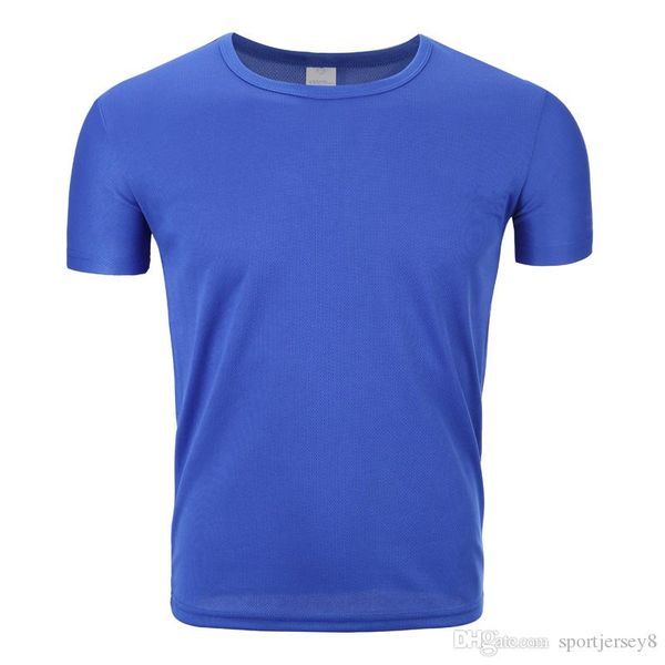 

trendy men's quick-drying round neck short-sleeved running short sleeve color blue t-shirt jh-003-092, Black